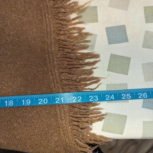 Anthropologie Akemi+Kin Aruna Fringe Cowl Neck Tan Sweater Size XS - Picture 7 of 9